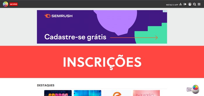 Inscrições Procura-se Famosos da Internet da Eliana