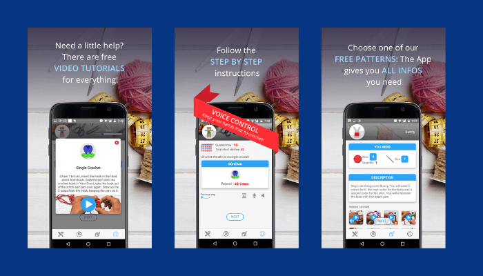 How to Crochet – free crochet app on the play store and apple store